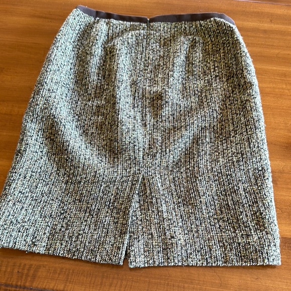 Ann Taylor Factory boucle brown and green skirt - Picture 3 of 4